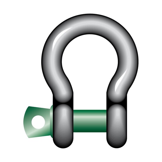 BOW SHACKLE WITH SCREW COLLAR PIN