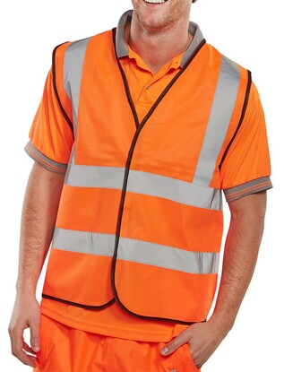 High Viz Waist Coat Full Spec Orange