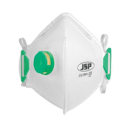 JSP - Disposable Verticle Fold Flat Mask FFP1 - 212 - Valved - Box Of 10