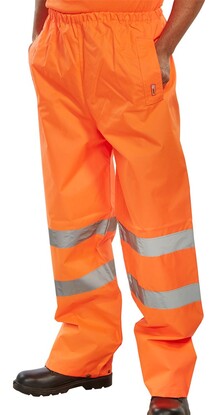 High Viz Light Weight Waterproof Traffic Over Trousers