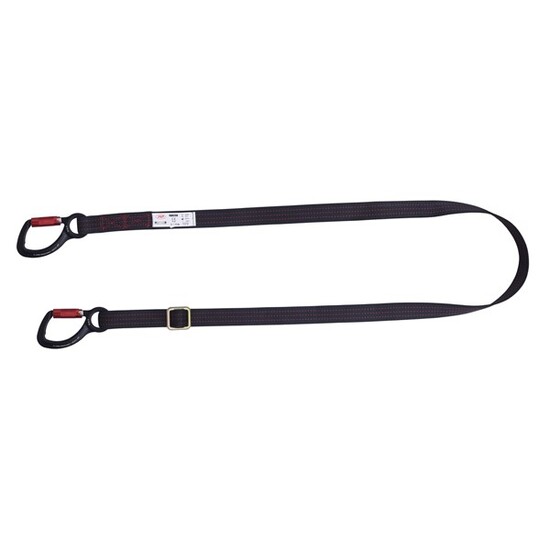 Pioneer™ Adjustable 2m Restraint Lanyard+Flat Webbing+2 Karabiners EN358:1999