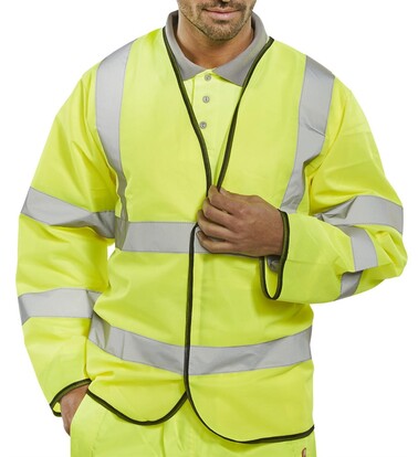 High Viz Long Sleeved Jerkin - Yellow