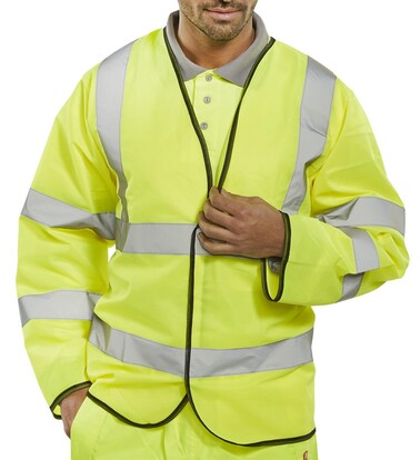 Show details for High Viz Long Sleeved Jerkin - Yellow