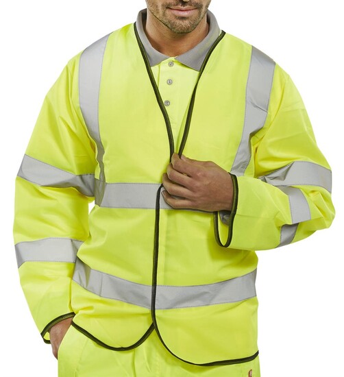 High Viz Long Sleeved Jerkin - Yellow