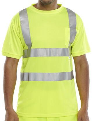 High Viz Crew Neck T-Shirt - Yellow