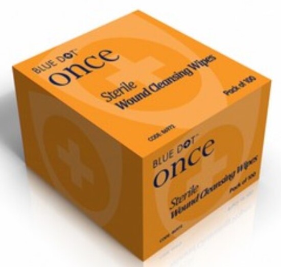 Picture of Once (Saline) Wound Cleansing Wipes - Pack Of 100