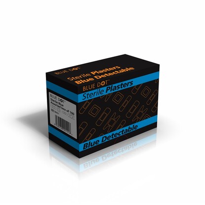 Microplast Blue Detectable Plasters - Assorted Pkt Of 100