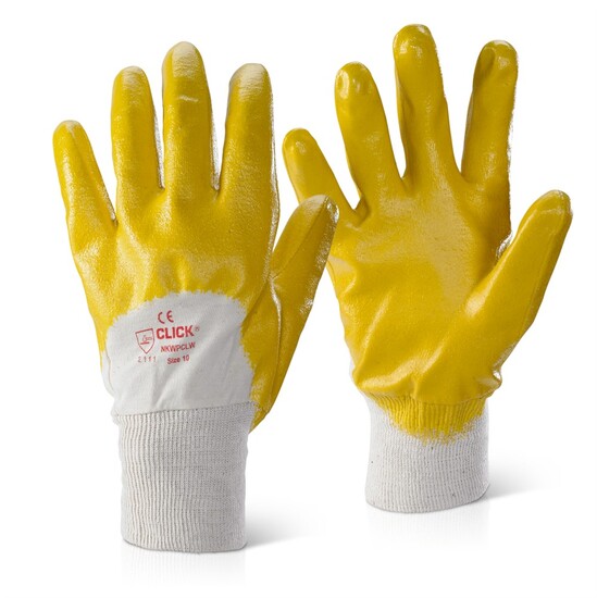 Knitwrist Lightweight Nitrile Part Coated Gloves