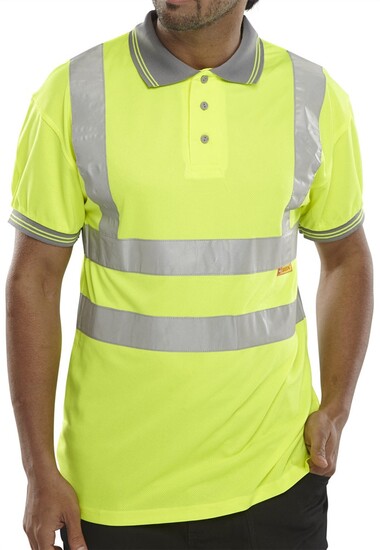 Picture of Hi Viz Polo Shirt - Short Sleeve - Yellow