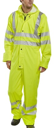 Show details for Super B-DRI Hi-Vis Breathable Water Proof Coverall - Orange