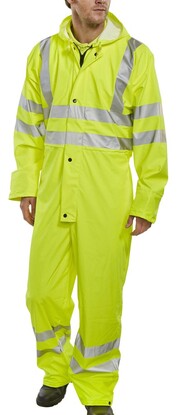 Super B-DRI Hi-Vis Breathable Water Proof Coverall - Orange