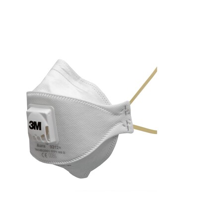 3M 9312+ Aura FFP1 Flat Fold Valved Dust/Mist Respirator - Box of 10