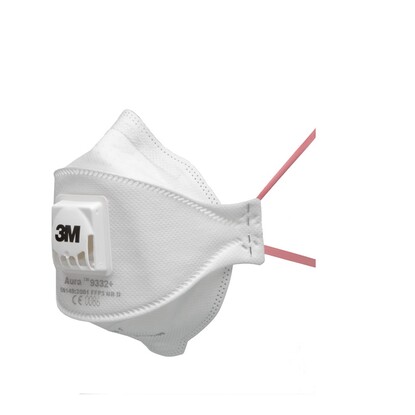 Show details for 3M 9332+ Aura FFP3 Flat Fold Valved Dust/ Mist/ Metal Fume Respirator - Box of 10