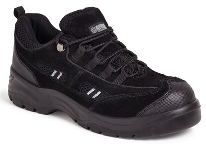 Show details for Black Safety Trainer With Mid-Sole & Scuff Trim - S1P SRA 