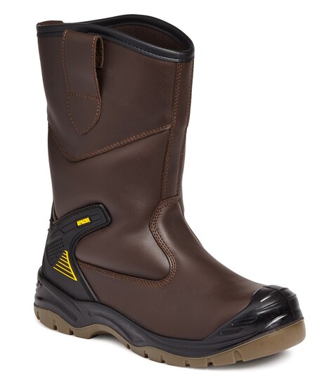 Picture of Brown Water Resistant Rigger Boot Ankle Pads & Mid-Sole - S3 SRA 