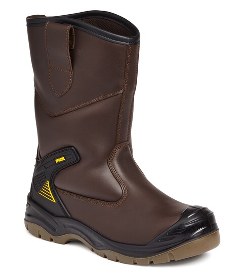 Brown Water Resistant Rigger Boot Ankle Pads & Mid-Sole - S3 SRA 