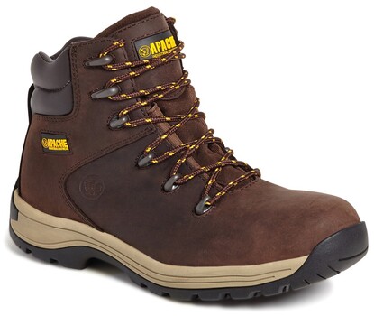 Show details for Brown Leather Hiker Boot With Mid-Sole - S3 SRA 