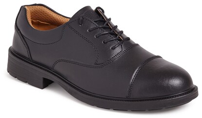 Show details for Black Leather Safety oxford Shoe - S1 SRC 