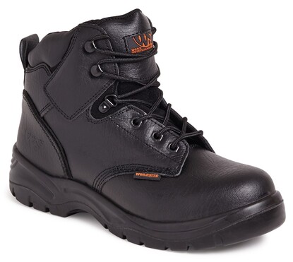 Show details for Black Leather Safety Boot With Mid-Sole - S1P SRC 