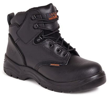 Black Leather Safety Boot With Mid-Sole - S1P SRC 