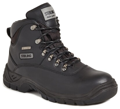 Show details for Black Waterproof Hiker Boot With Mid-Sole - S3-WP SRA 