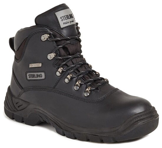 Picture of Black Waterproof Hiker Boot With Mid-Sole - S3-WP SRA 