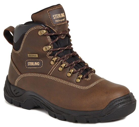 Picture of Brown Waterproof Hiker Boot With Mid-Sole - S3-WP SRA 