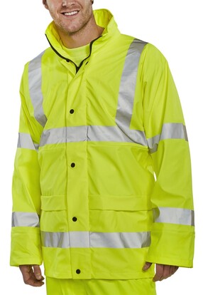 Show details for Super B-DRI Hi-Vis Breathable Water Proof Jacket - Yellow