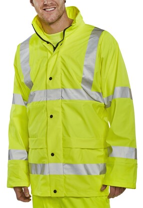Super B-DRI Hi-Vis Breathable Water Proof Jacket - Yellow