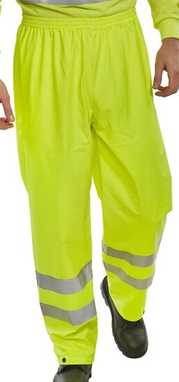 Picture of Super B-DRI Hi-Vis Breathable Water Proof Trousers - Yellow