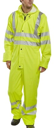 Super B-DRI Hi-Vis Breathable Water Proof Coverall - Yellow