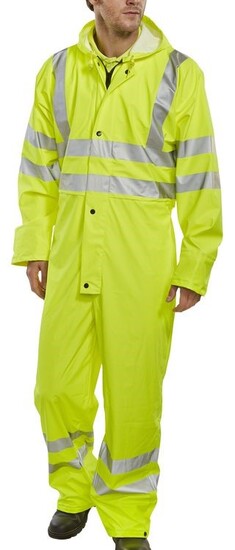 Super B-DRI Hi-Vis Breathable Water Proof Coverall - Yellow