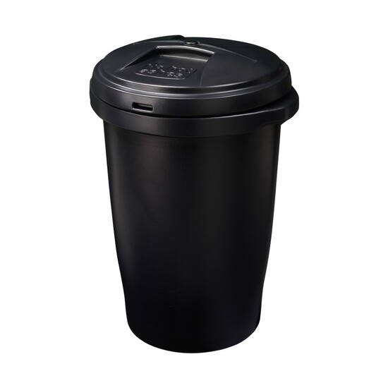 Picture of Black Plastic Dust Bin with Lid
