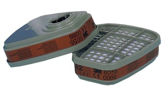 3M 6000 Series 6055 Organic Vapour Filters (Sold In Pairs)