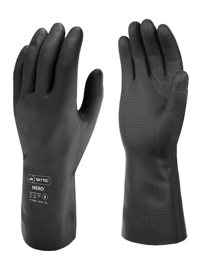 Picture of Skytec Nero Black Heavy duty rubber gauntlet