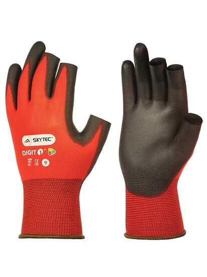 Skytec Digit 1 - Red cut level 1 3 digit PU glove