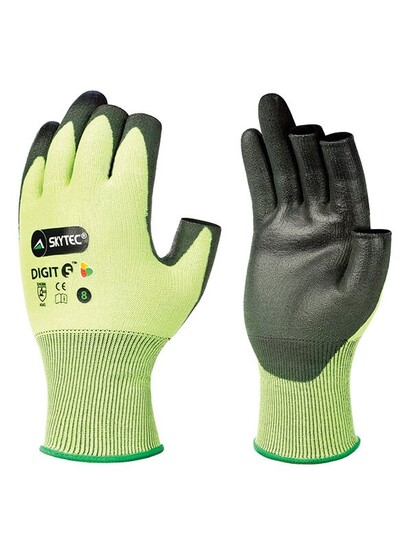Skytec Digit 5 - Green cut level 5, 3 digit PU glove