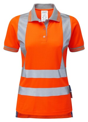 PULSAR® Hi-Vis Ladies Polo Shirt-Orange
