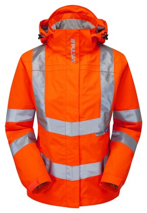 Show details for PULSAR® Rail Spec Ladies Unlined Storm Coat-Orange