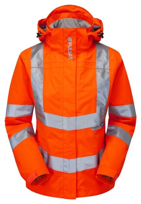 PULSAR® Rail Spec Ladies Unlined Storm Coat-Orange