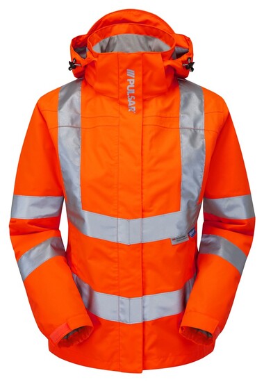 PULSAR® Rail Spec Ladies Unlined Storm Coat-Orange