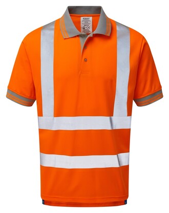 PULSAR® Rail Spec Short Sleeve Polo Shirt-Orange