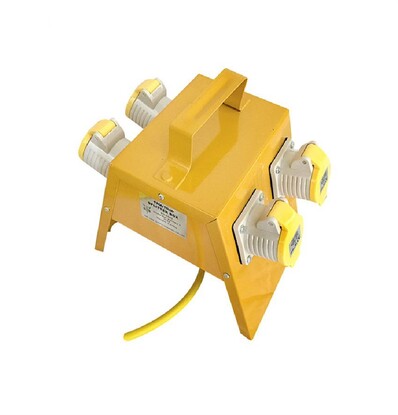 Junction Box 4 Way, 16 Amp Outlets, 110V C/W Cable, 32A Plug