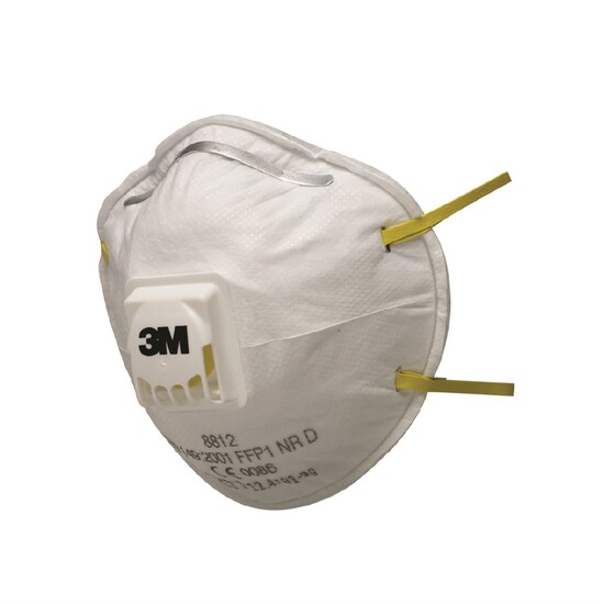 3M 8812 FFP1 Cup-Shaped Valved Dust/Mist Respirator - Box of 10