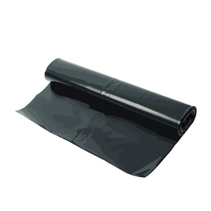 Polythene Sheeting (BBA Certified Damp Proof Membrane) - Black 4M X 25M