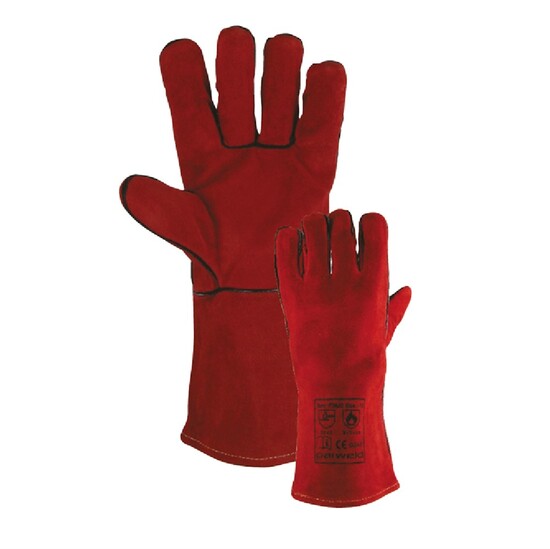 Picture of Standard Welders Gauntlet Red (Cow Split Leather) - Size 10