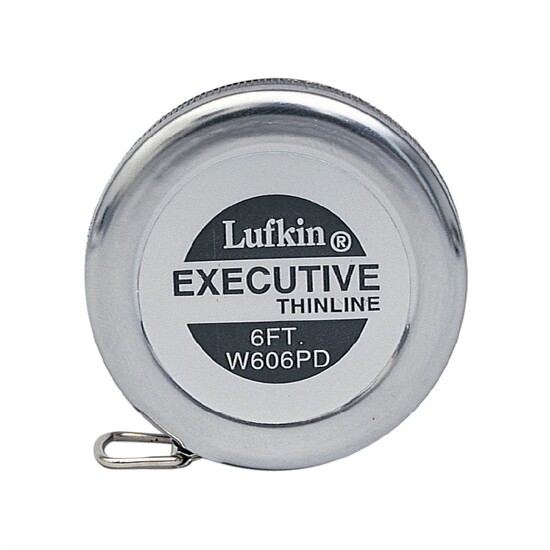 Lufkin W606PM 6mm x 2m Executive Diameter Pocket Tape, Millimeters