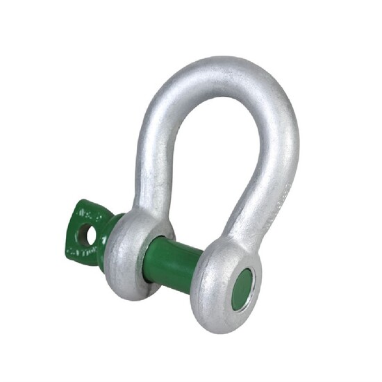 Picture of Green Pin Bow Shackle (Grade 6) c/w Screw Collar Pin