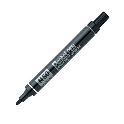 Show details for Marker Pen Bullet Point N50 Black (Pental)