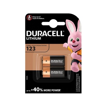 CR123 Duracell Camera Battery (2Pk)